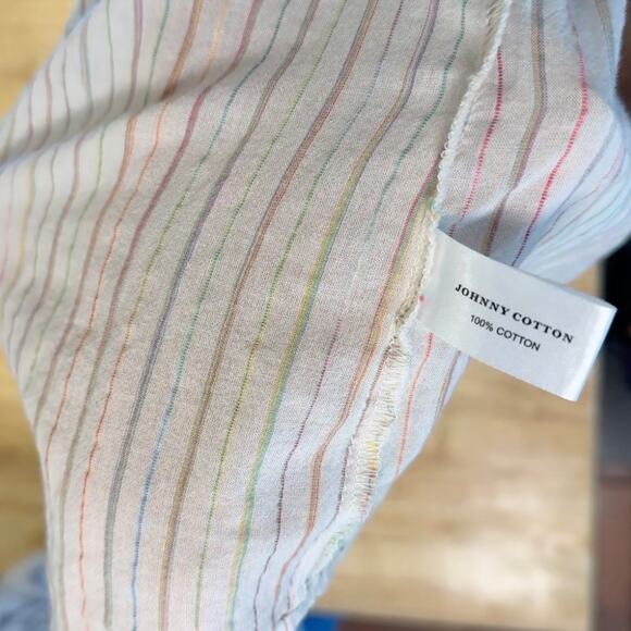 Johnny Cotton 100% Cotton Button Down Striped M‎ - Picture 4 of 4